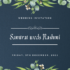 Wedding invitation card format 4 front page