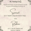 Wedding invitation format 1 family page