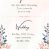 Wedding invitation card format 2 date page
