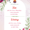 Wedding invitation card format 3 date page