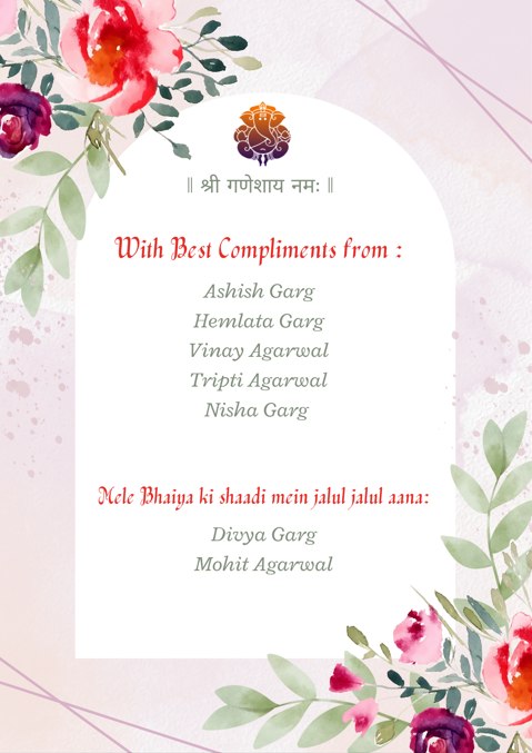 Wedding invitation card format 3 relative page