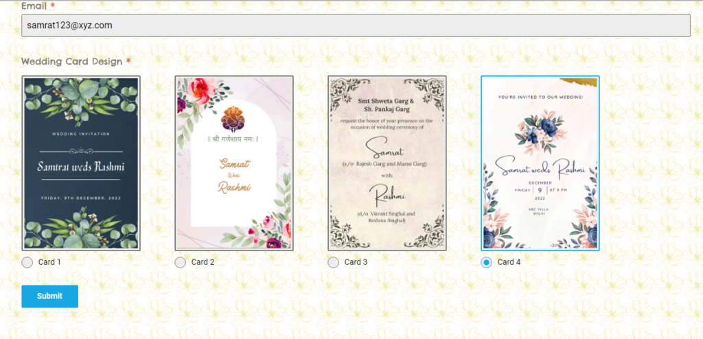 How to create Wedding invitation card online
