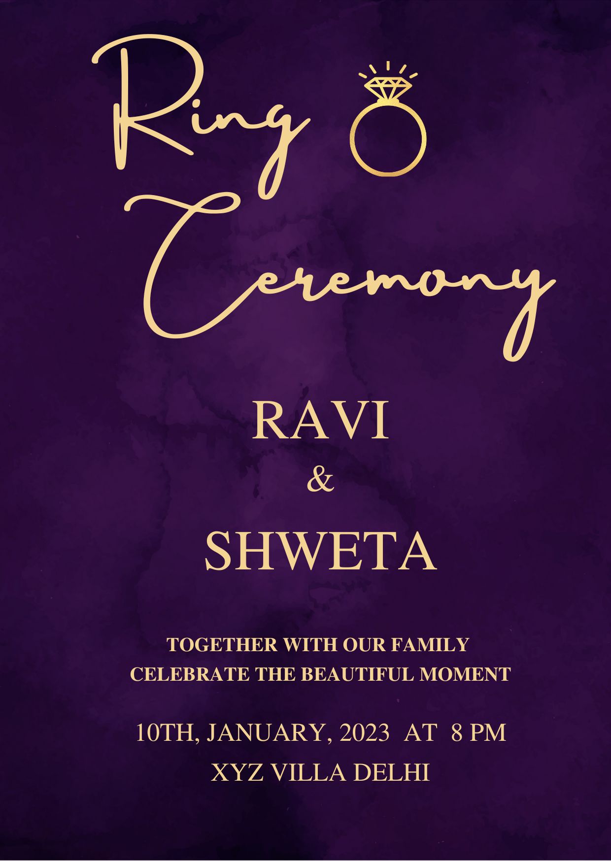 Ring Ceremony Card - Free Download on Freepik