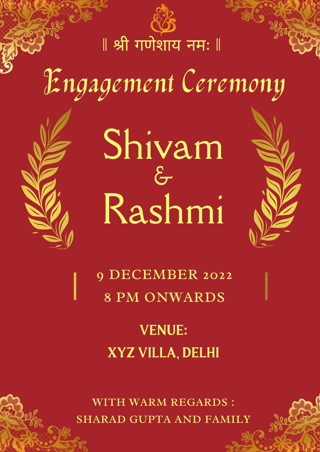 Invitation Card Ring Ceremony - Rey's Graphics & Print | Facebook