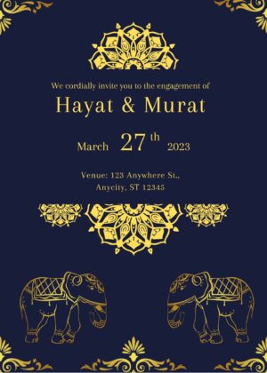 create indian engagement invitation card online