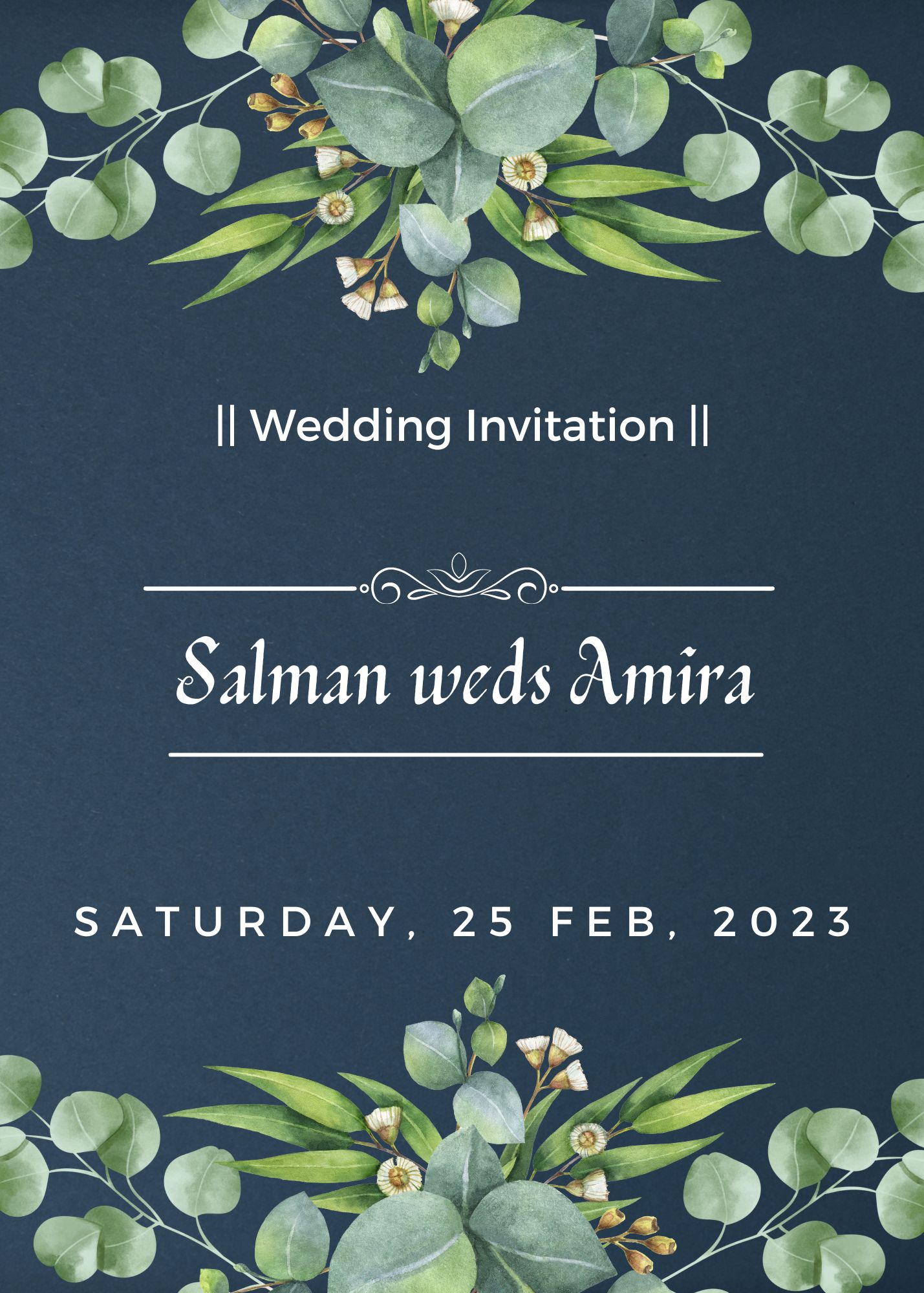 muslim wedding invitation card