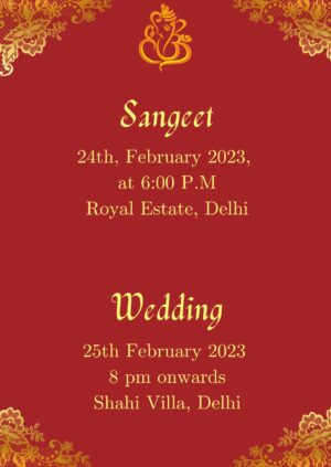 wedding invitation card ganesh 3