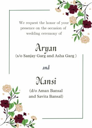 wedding invitation floret page 2