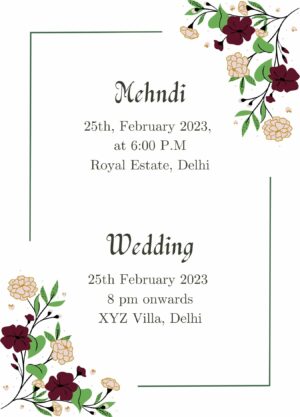 wedding invitation floret page 3