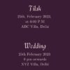 Wedding invitation card deluxe page 3
