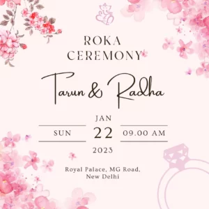 Roka invitation card online