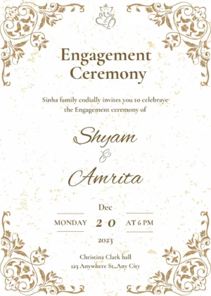 Video Engagement ceremony card