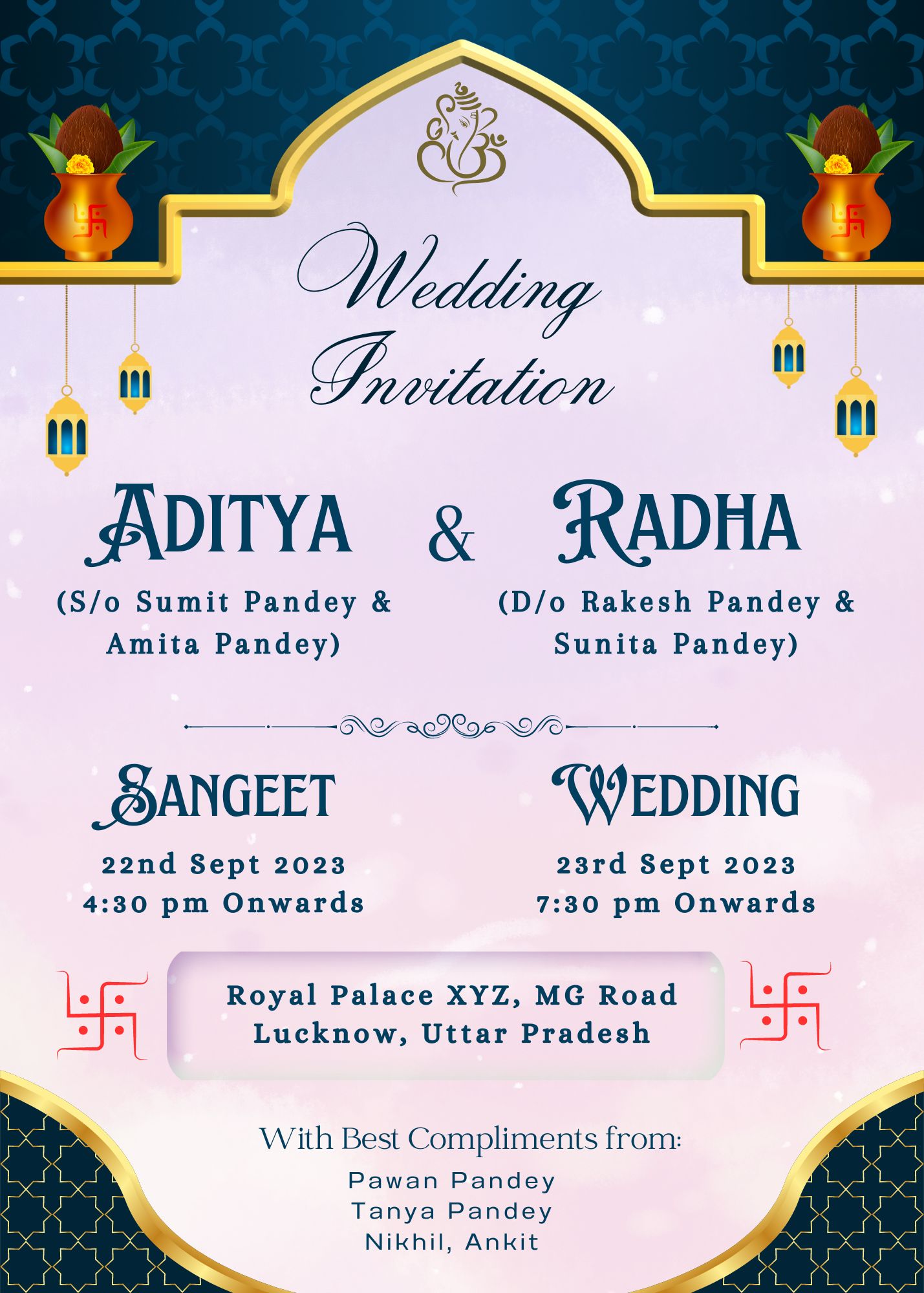 online indian wedding card maker