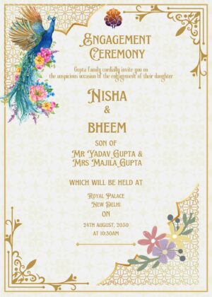 Ring ceremony card design