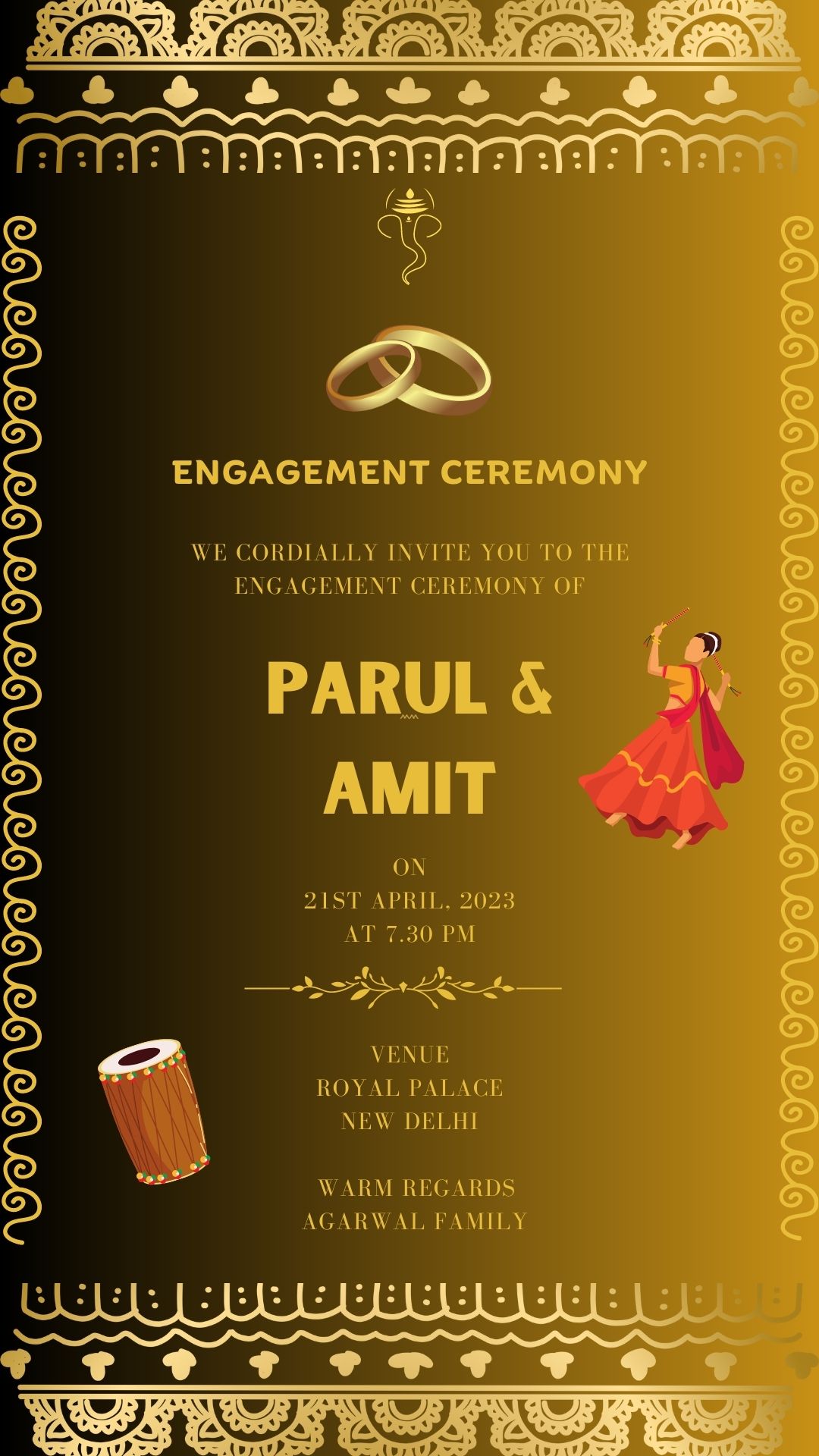 free engagement invitation card