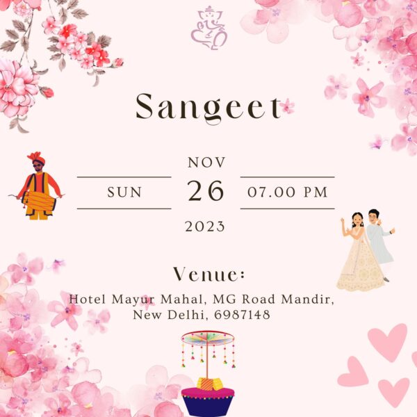 sangeet invitation