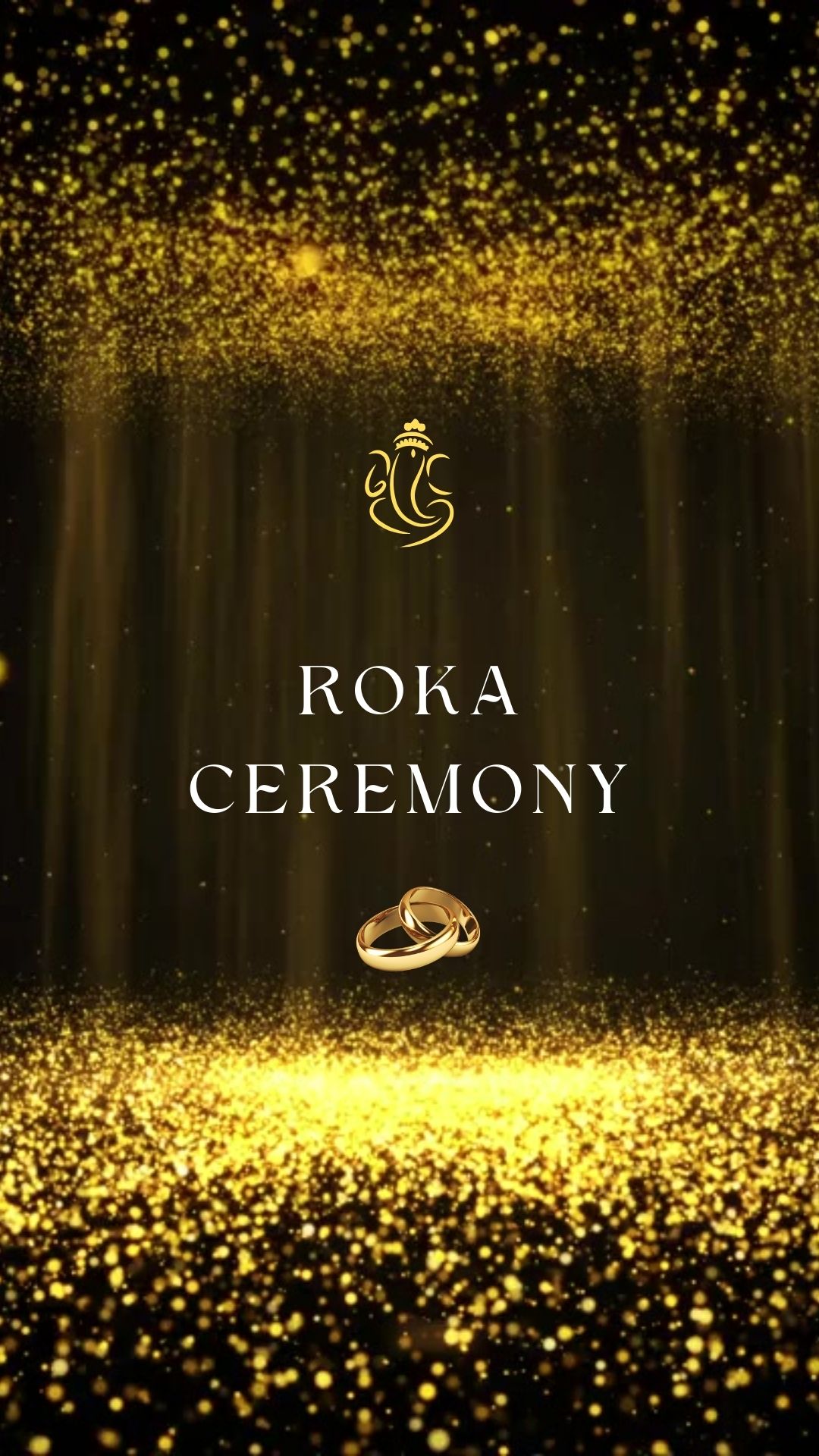 Golden Roka ceremony video invitation