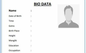 Marriage Biodata Personal details