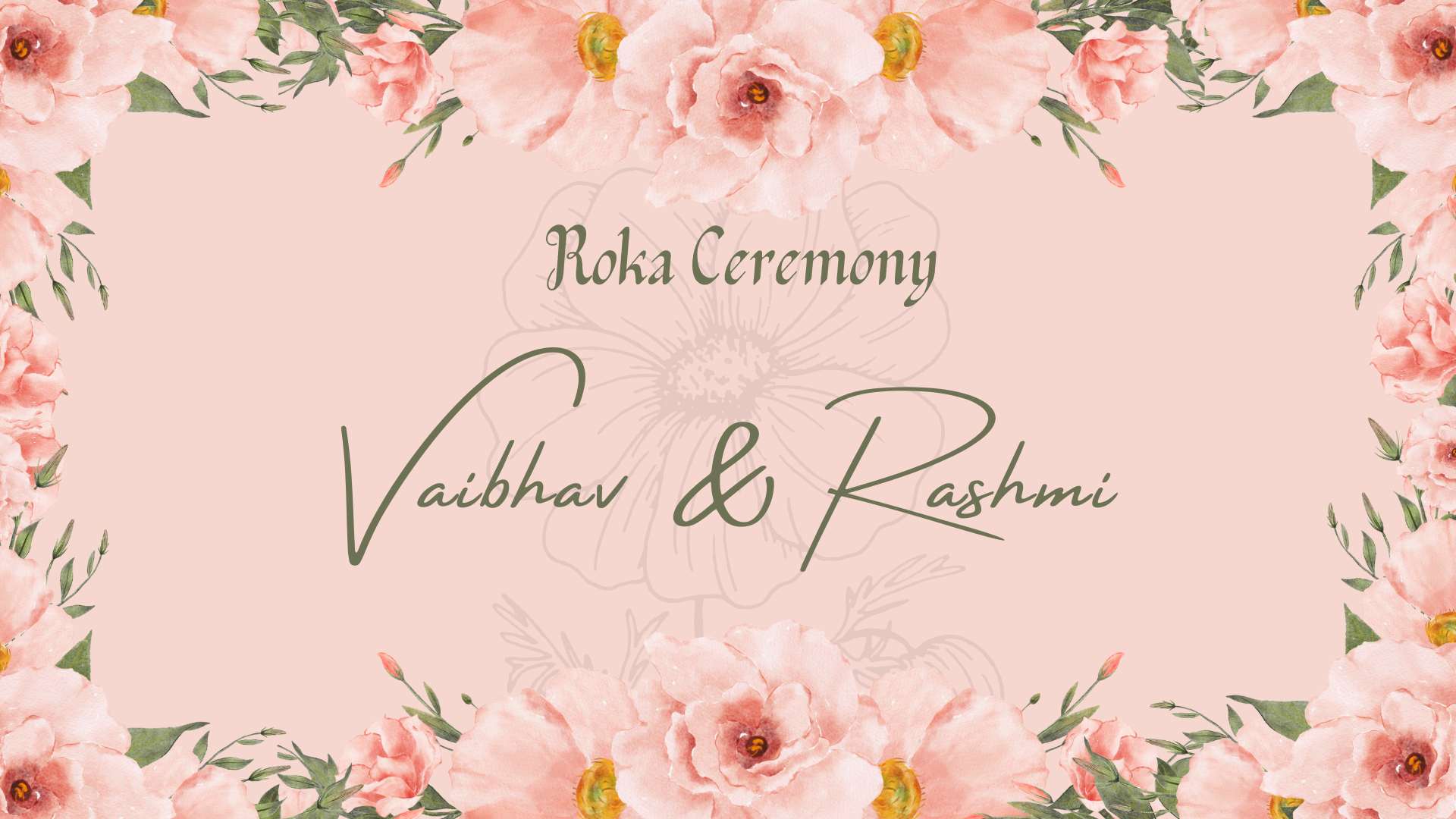 Video Roka ceremony card