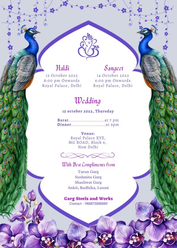 haldi invitation card online free