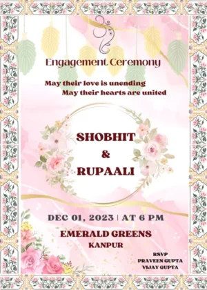 Engagement invitation with RSVP