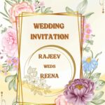 Floral Wedding invitation card