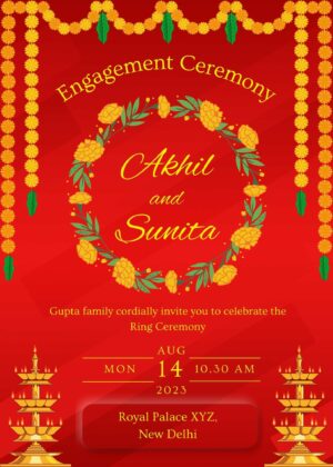 Indian engagement card