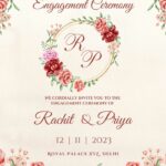 Floral Ring Ceremony Invitation card Online
