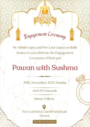 Ring ceremony invitation