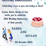 Party Wedding Anniversary invitation