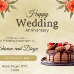 Classy Wedding Anniversary invitation card Download