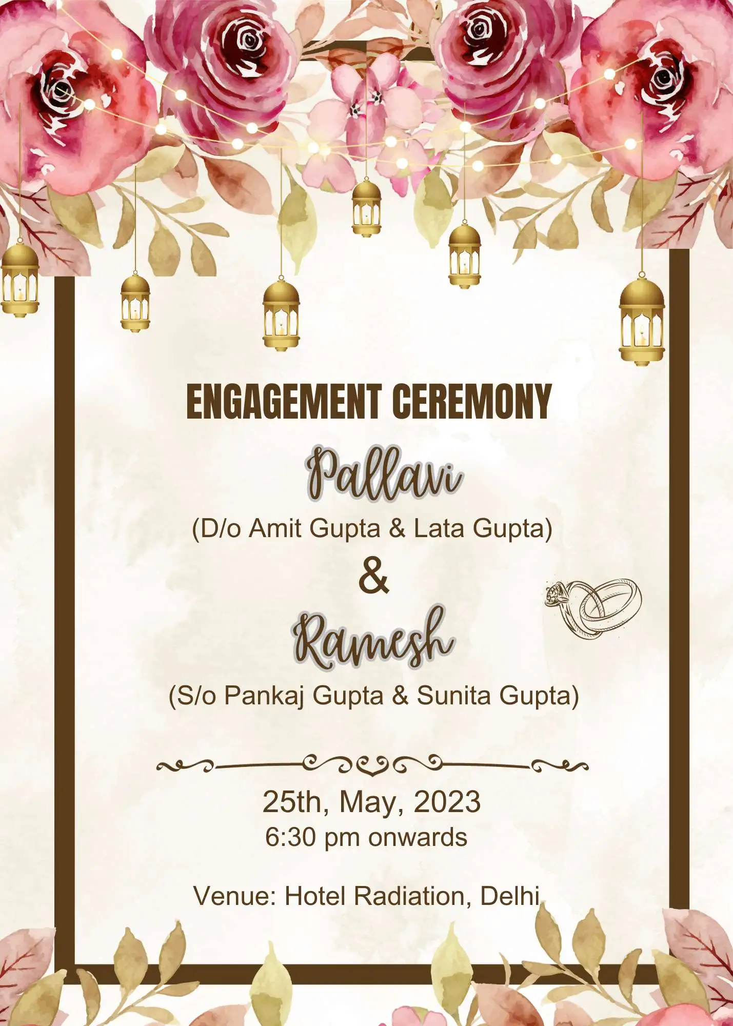 Engagement Invitation Template in Word - FREE Download | Template.net