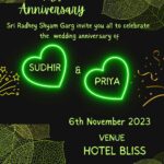 Indian Marriage Anniversary Invitation