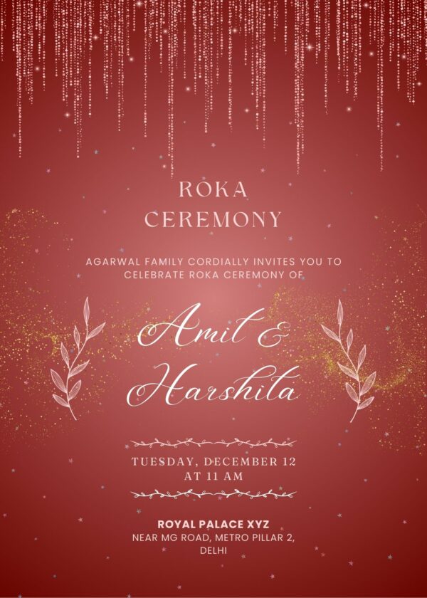 Classy Roka invitation