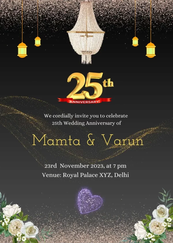 25th anniversary invitation online