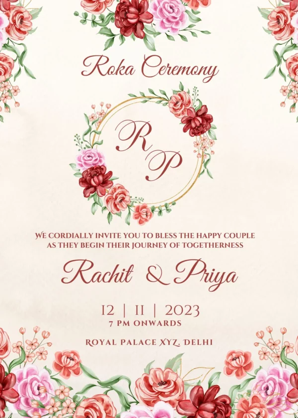 Roka ceremony invitation online free