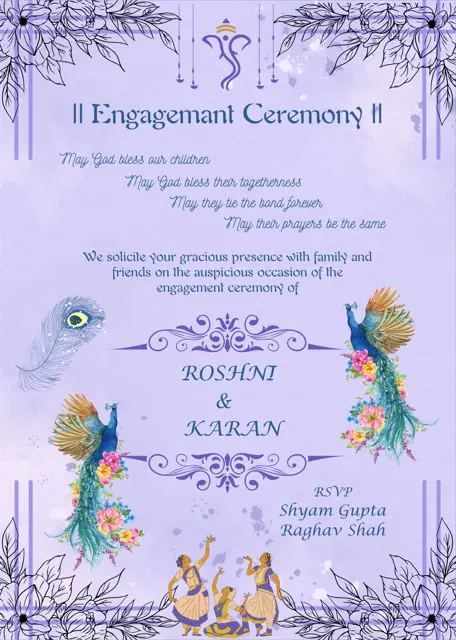Ring ceremony invitation card maker online