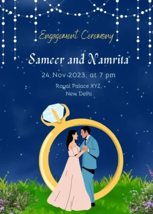 Ring ceremony invitation online template