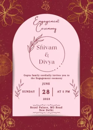 Engagement e invitation card