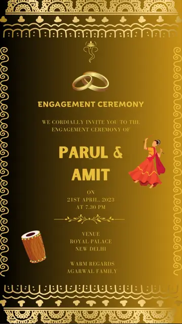 Engagement invitation card at lowest prices